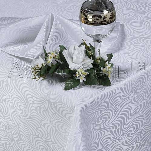 Набор столового белья Версаль с кантом белый - фото 3