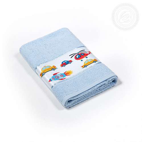Детское полотенце с уголком голубое Мойдодыр - фото 11
