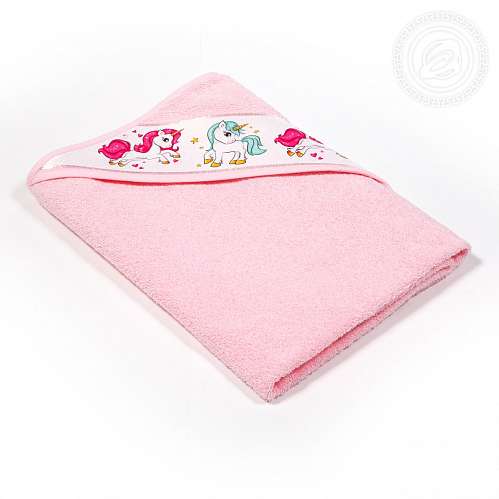 Детское полотенце с уголком розовое - фото 8