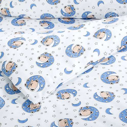 Детское постельное белье на резинке Мишка на луне - фото 8