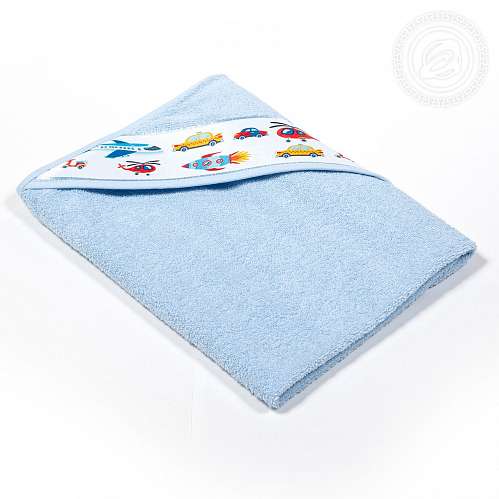 Детское полотенце с уголком голубое Мойдодыр - фото 10