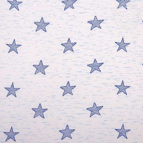 Простынь на резинке Звезды (голубой) - фото 7